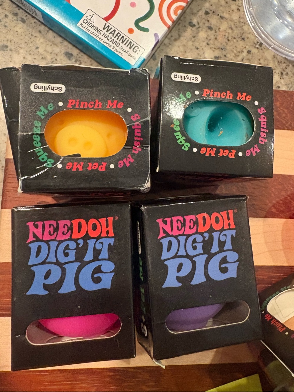 Dig'It Pig Pink, Purple, Yellow & Turquoise Kids Sensory Toy